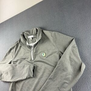 Peter Millar Pullover Men's S Gray Melange Crown Sport 1/4 Zip Golf New Jersey